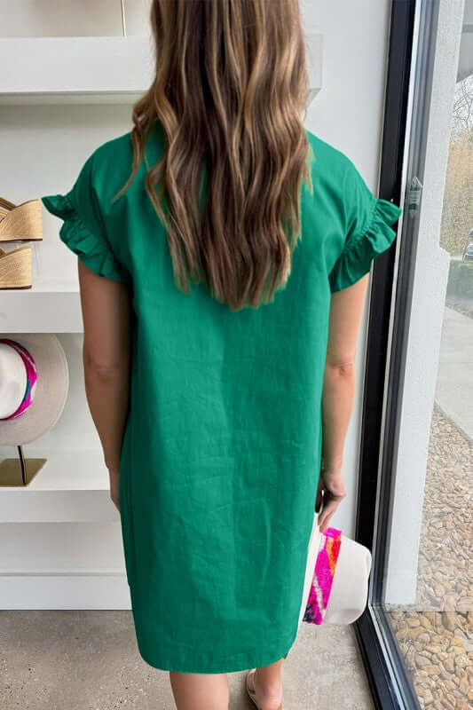 Gretchen Button Up Short Dress | Milk & Baby
