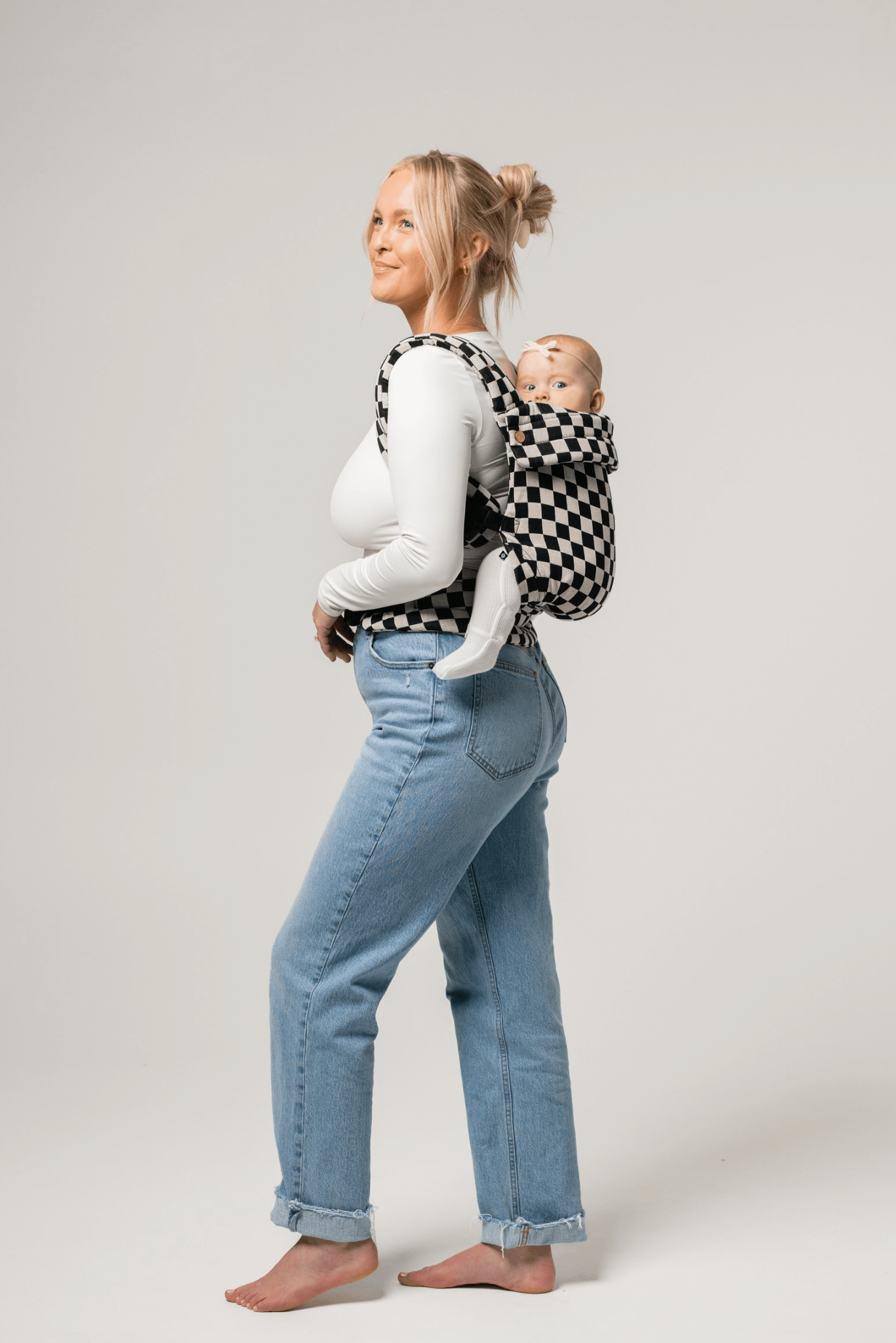 The Monarch Carrier - Ebony Check | Milk & Baby