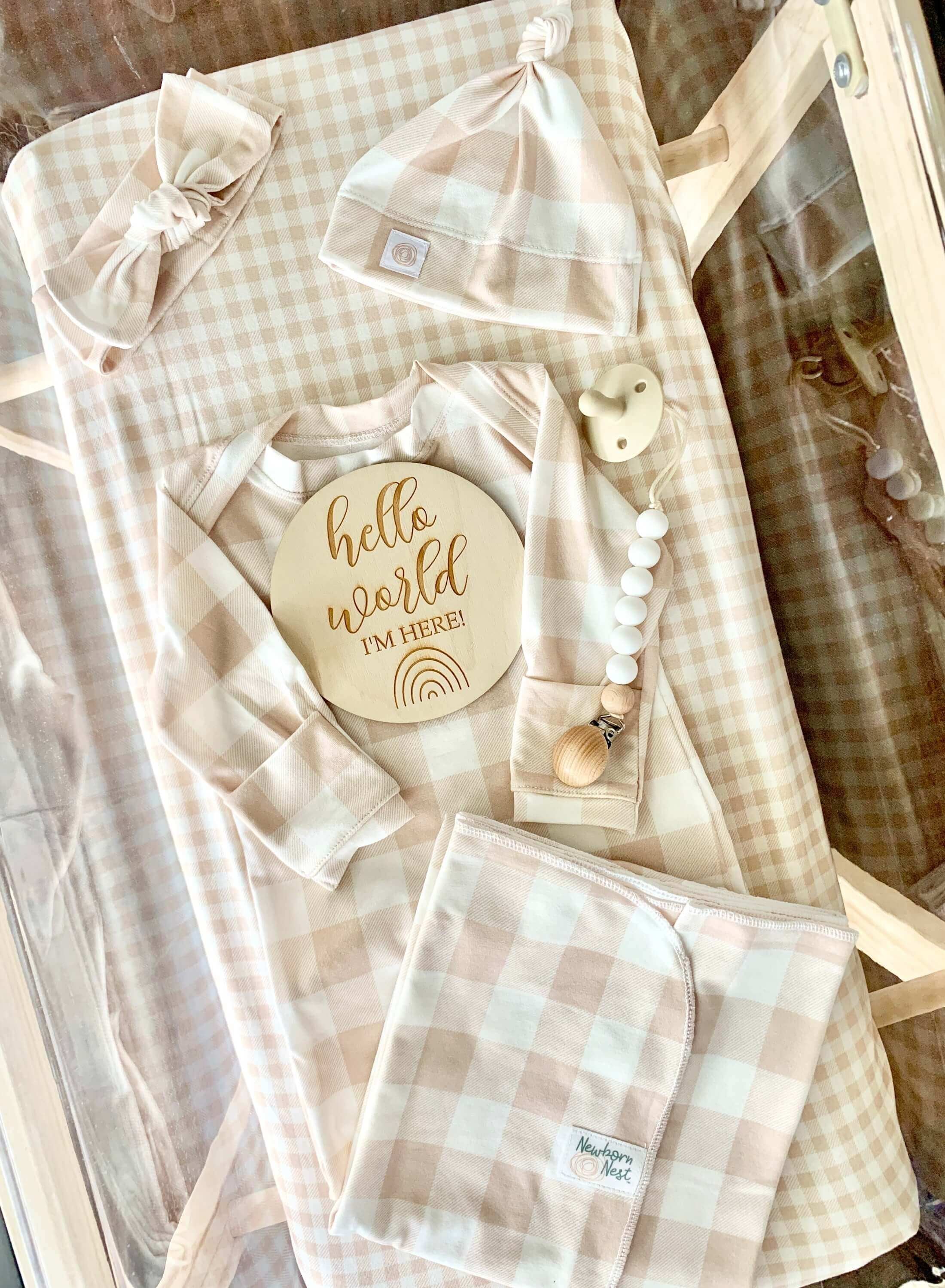 Sunday Picnic, Sand | Bamboo Newborn Nest | Milk & Baby