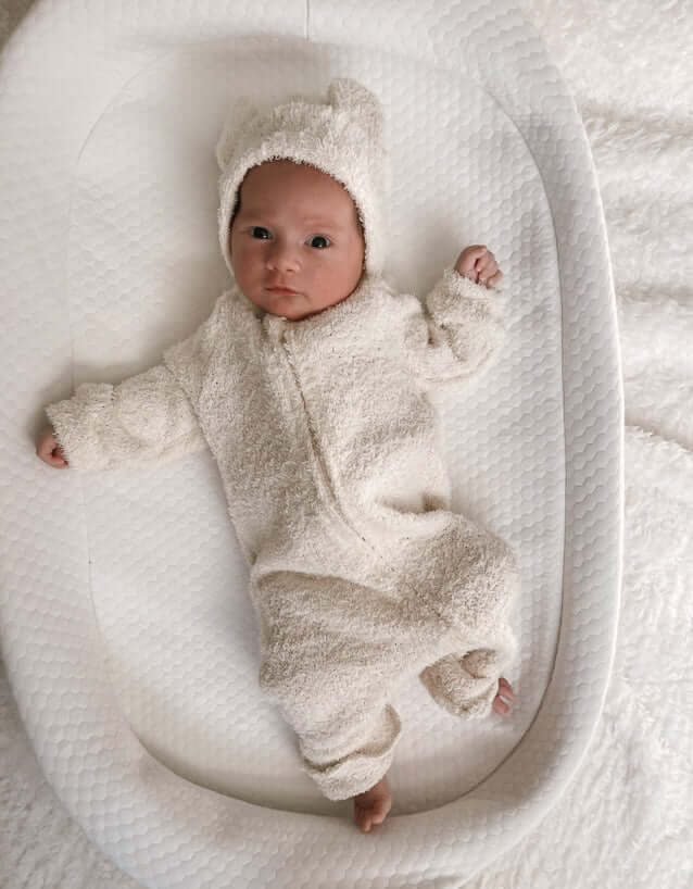 Luna + Luca Baby Bear Jumpsuit | Cozy Teddy | Milk & Baby