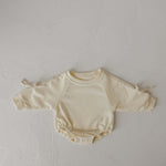 Buttercream Bows | Sweatshirt Romper | Milk & Baby