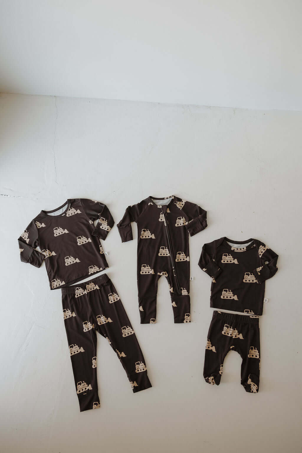 Bulldozer | Bamboo Zip Pajamas | Milk & Baby