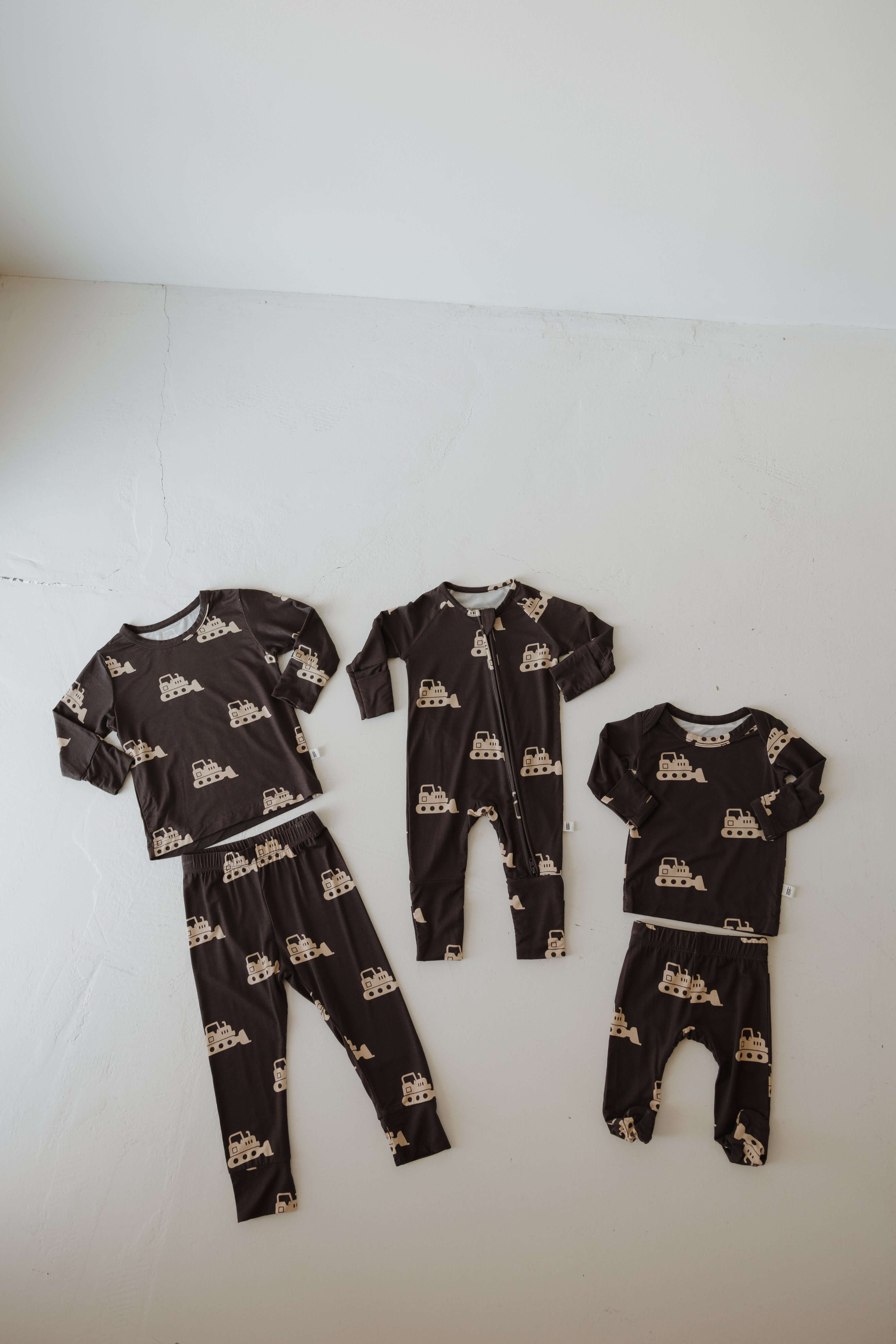 Bulldozer | Bamboo Zip Pajamas | Milk & Baby