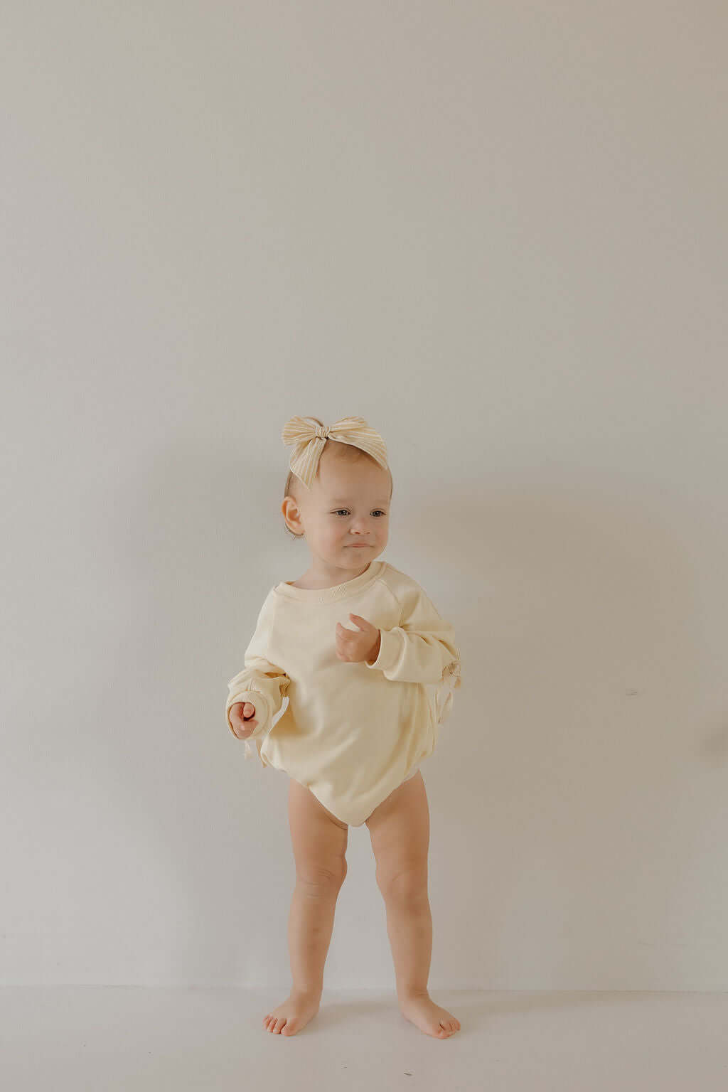 Buttercream Bows | Sweatshirt Romper | Milk & Baby