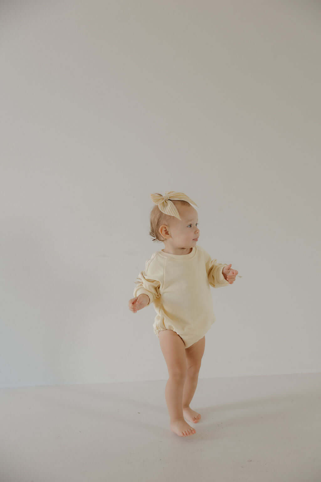 Buttercream Bows | Sweatshirt Romper | Milk & Baby