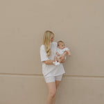 Heather | Short Sleeve Romper | Milk & Baby