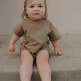 Short Sleeve Romper | Patina | Milk & Baby