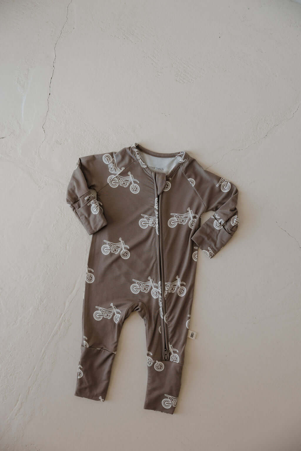 Dirt Bike | Bamboo Zip Pajamas | Milk & Baby