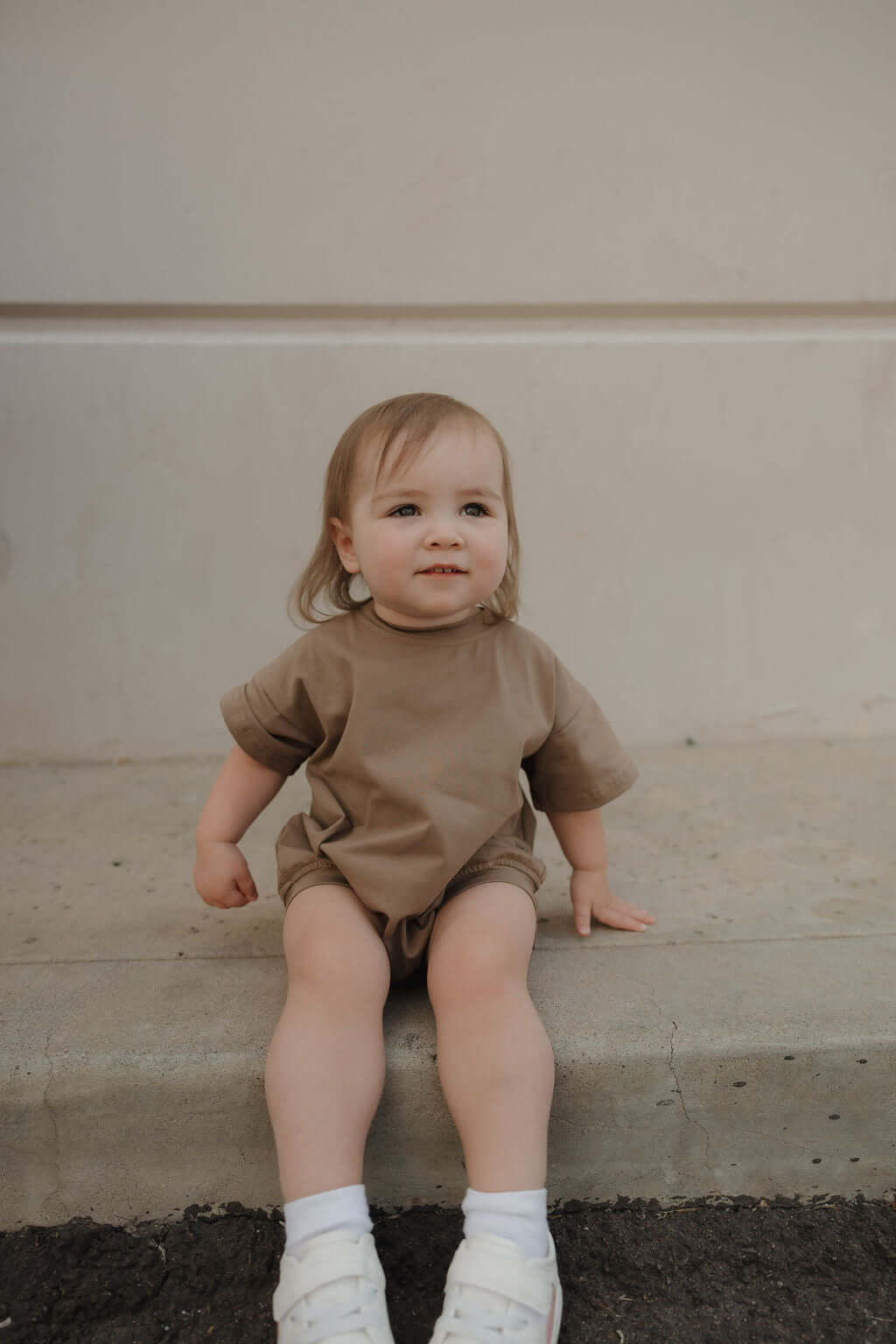 Short Sleeve Romper | Patina | Milk & Baby