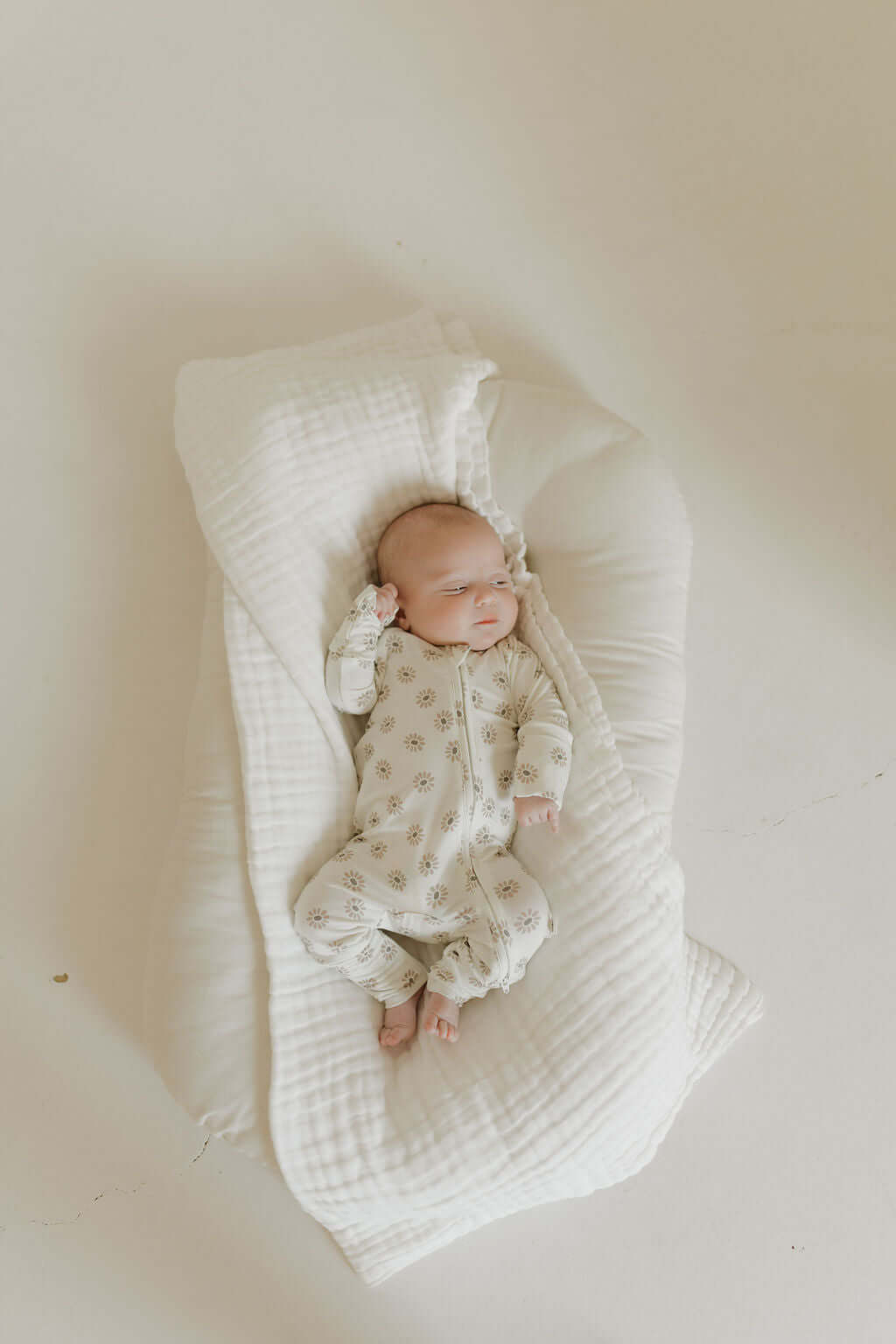 Daisy Fields | Bamboo Zip Pajamas | Milk & Baby