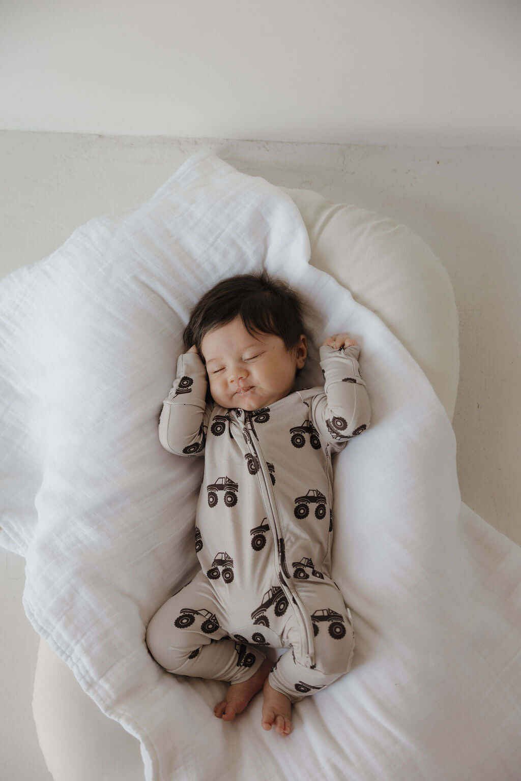 Monster Truck | Bamboo Zip Pajamas | Milk & Baby