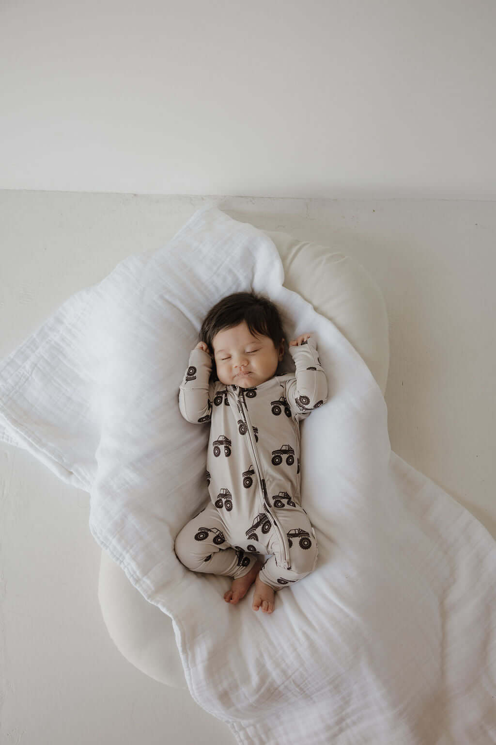 Monster Truck | Bamboo Zip Pajamas | Milk & Baby