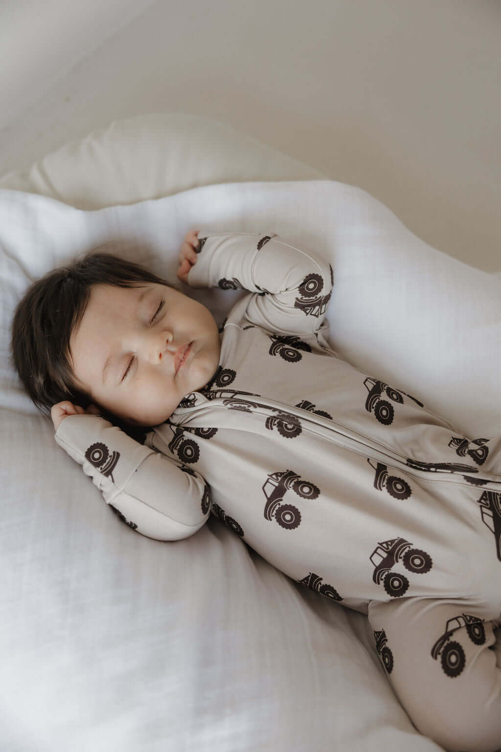 Monster Truck | Bamboo Zip Pajamas | Milk & Baby