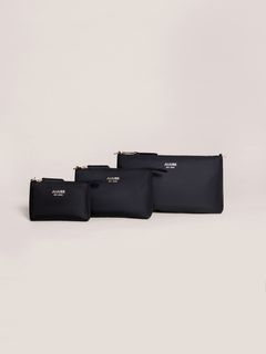 3-Piece Pouch Clutch Purse Set | Black | Milk & Baby