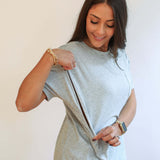 Relaxed Fit Zip Breastfeeding Tee | Milk & Baby