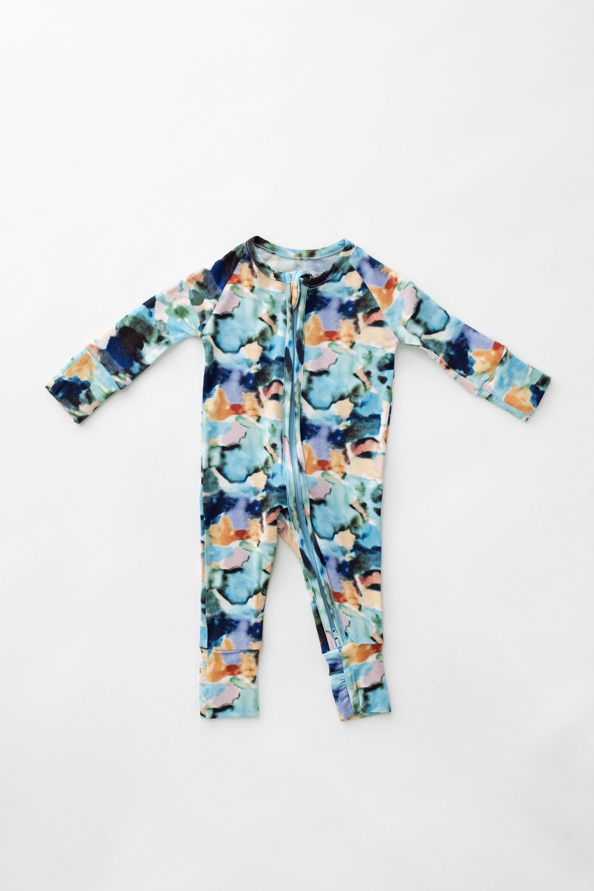 Charli Print | Bamboo Zip Pajamas | Milk & Baby