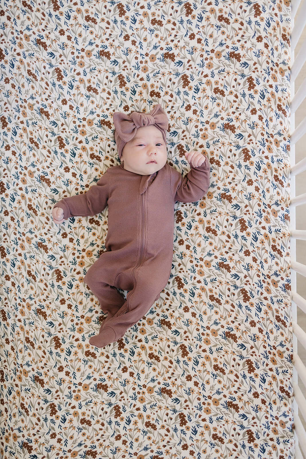 Harvest Floral Muslin Crib Sheet | Milk & Baby