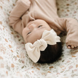 Vanilla Organic Cotton Ribbed Head Wrap | Milk & Baby