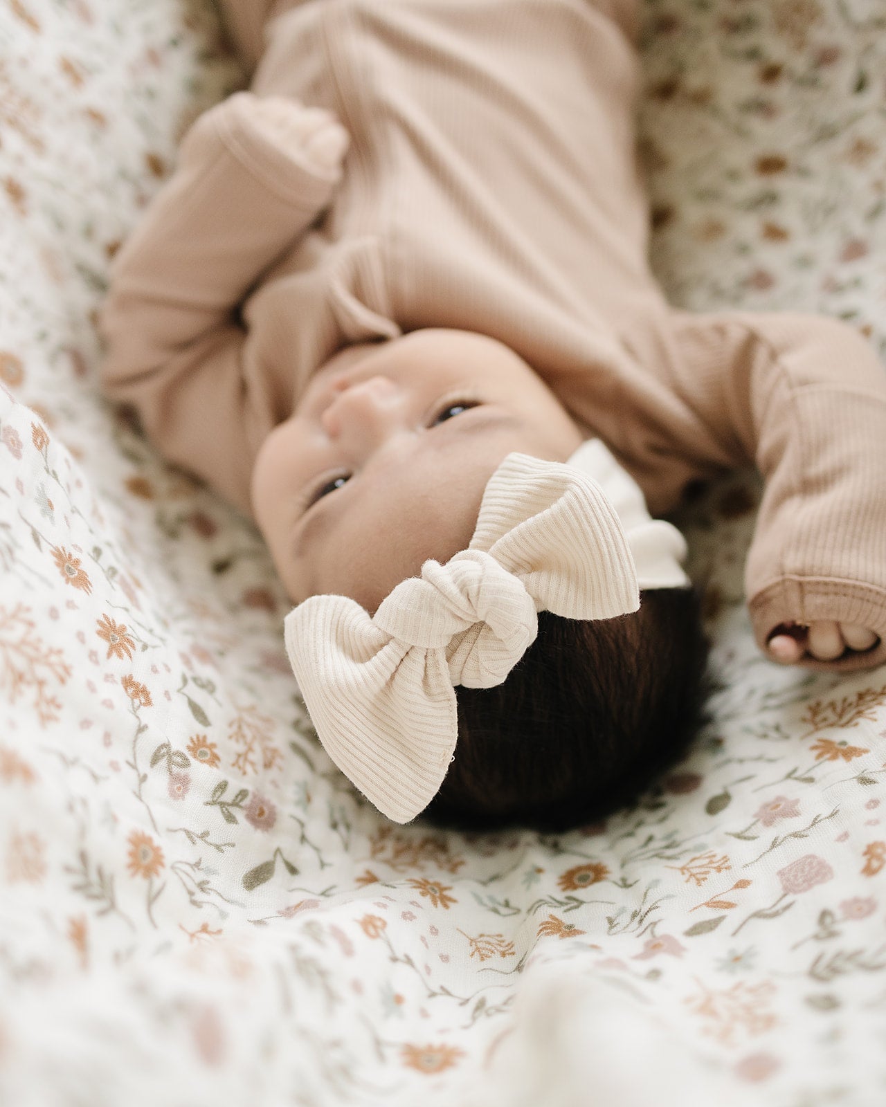 Vanilla Organic Cotton Ribbed Head Wrap | Milk & Baby