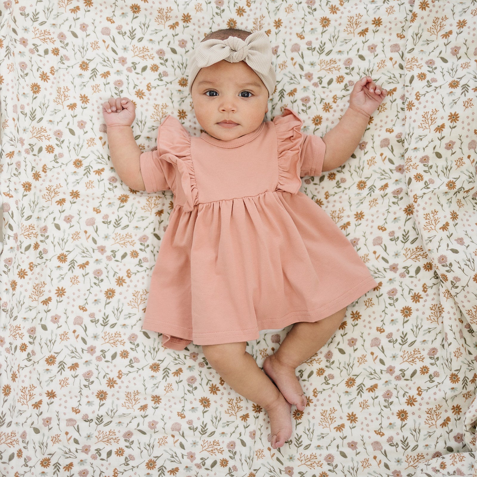 Vanilla Organic Cotton Ribbed Head Wrap | Milk & Baby