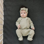 Sage Organic Cotton Ribbed Zipper | Milk & Baby