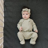 Sage Organic Cotton Ribbed Zipper | Milk & Baby