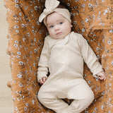 Vanilla Organic Cotton Ribbed Zipper | Milk & Baby
