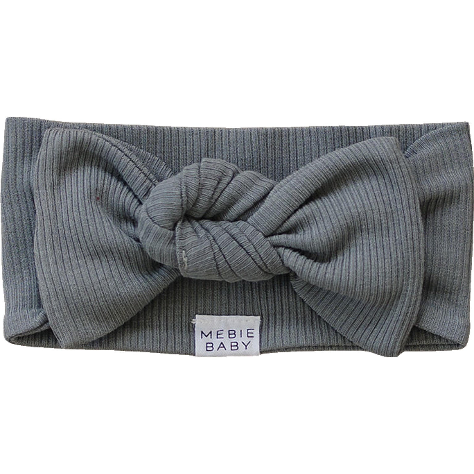 Grey Organic Cotton Ribbed Head Wrap | Milk & Baby