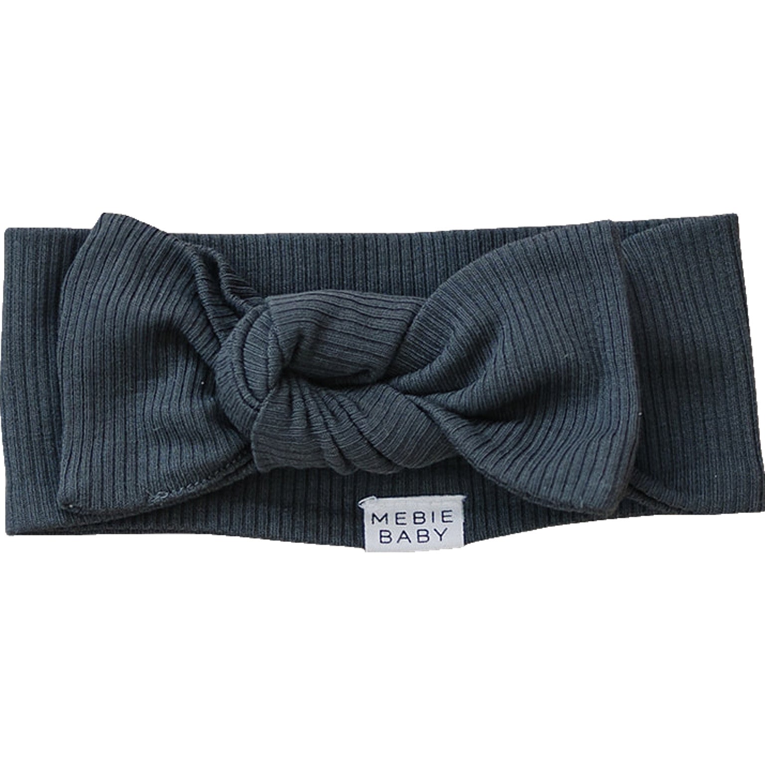 Charcoal Organic Cotton Ribbed Head Wrap | Milk & Baby