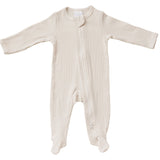 Vanilla Organic Cotton Ribbed Zipper | Milk & Baby