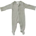 Sage Organic Cotton Ribbed Zipper | Milk & Baby