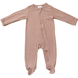 Dusty Rose Bamboo Footed Zipper | Milk & Baby
