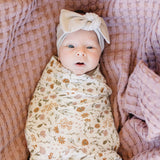 Vanilla Organic Cotton Ribbed Head Wrap | Milk & Baby