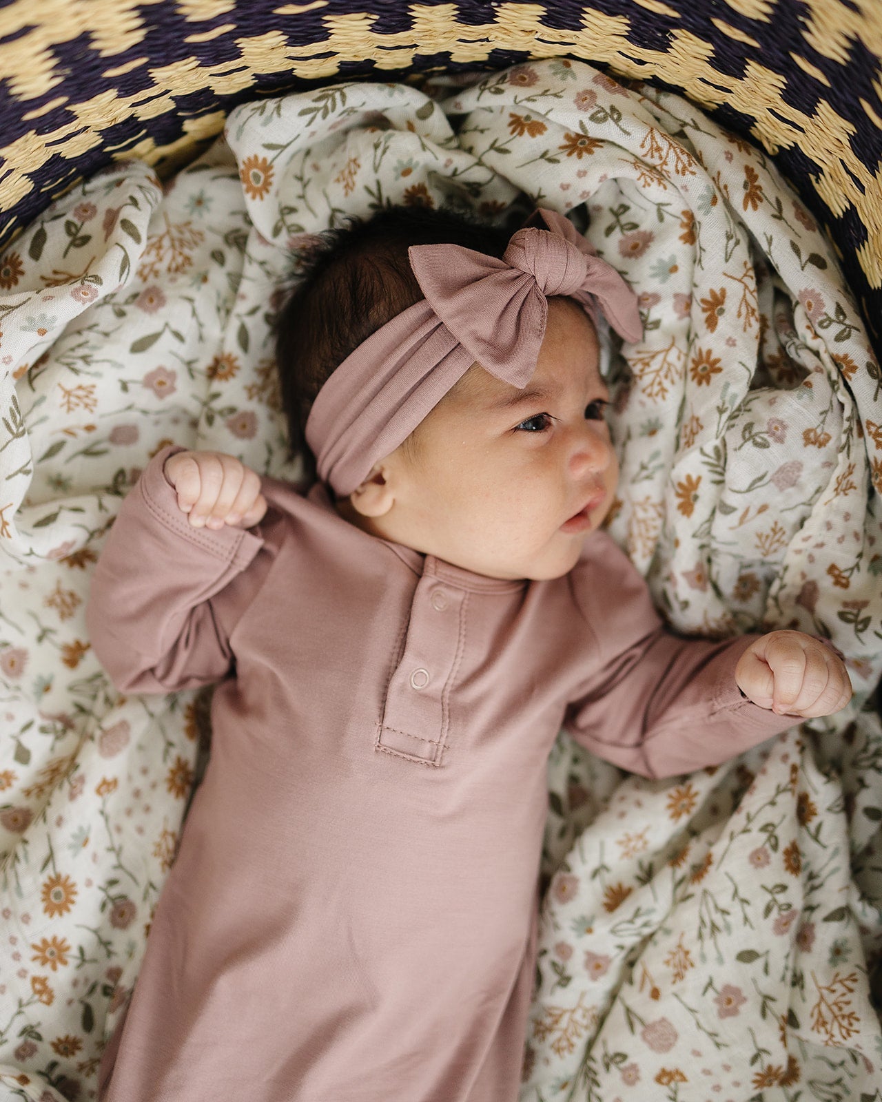 Dusty Rose Bamboo Head Wrap | Milk & Baby