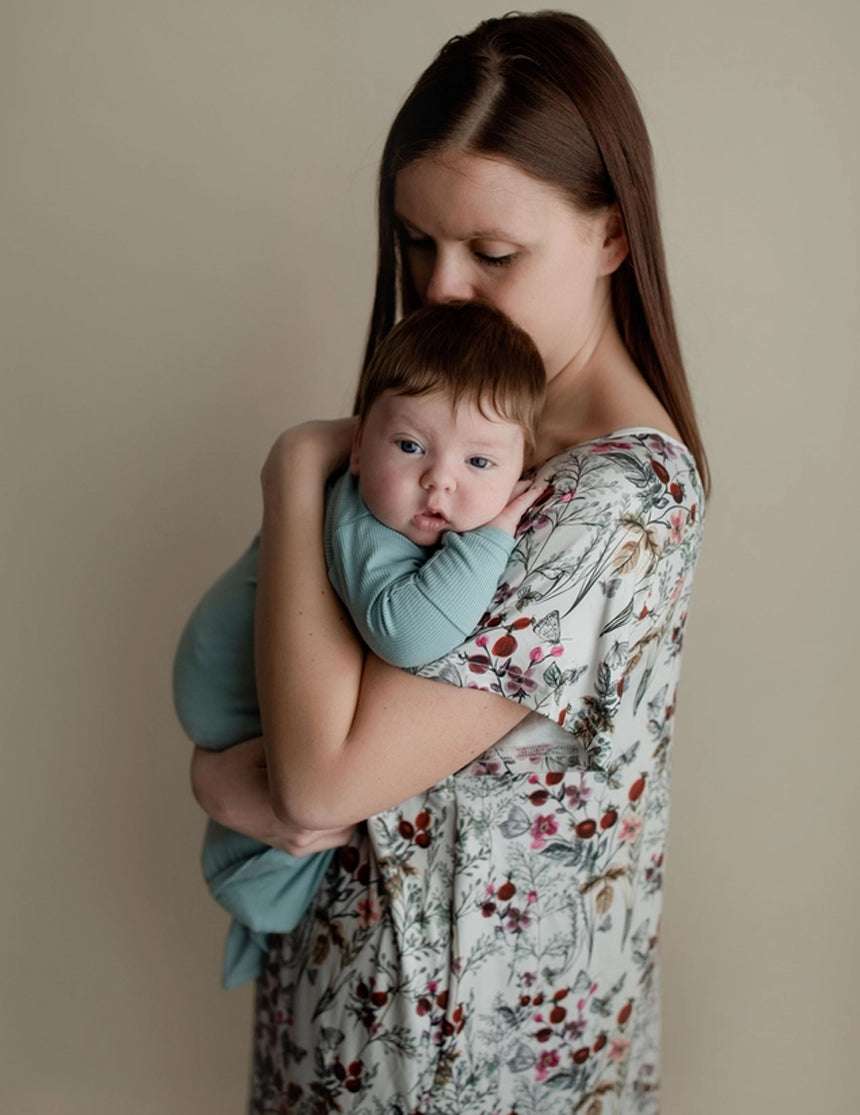 Mommy & Baby Hospital Bundle | Floral & Bluebird | Milk & Baby