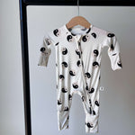 Black & White Yin Yang | Bamboo Zip Pajamas | Milk & Baby