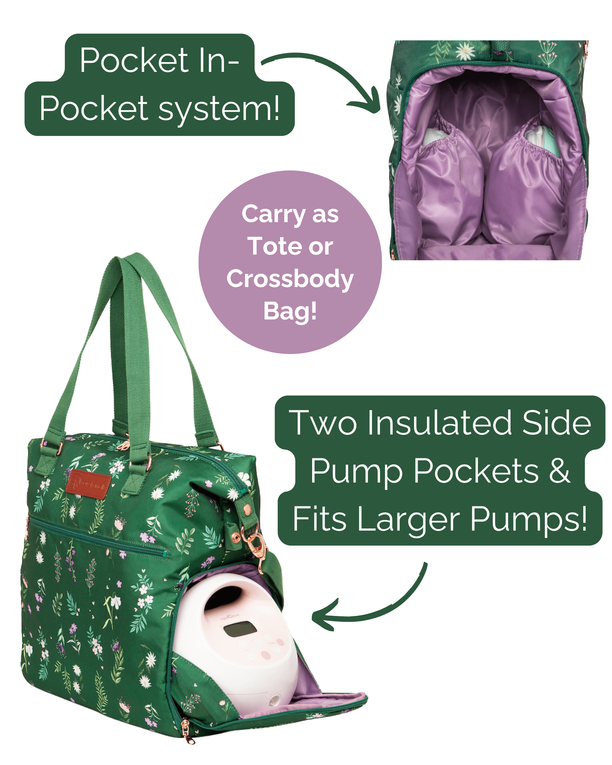 Lizzy Breast Pump Tote | Milk & Baby