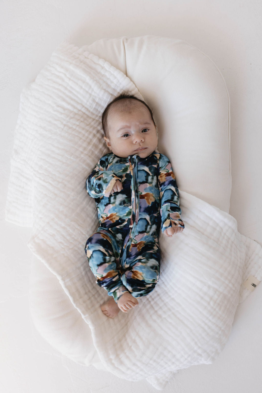 Charli Print | Bamboo Zip Pajamas | Milk & Baby