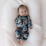 Charli Print | Bamboo Zip Pajamas | Milk & Baby