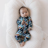 Charli Print | Bamboo Zip Pajamas | Milk & Baby