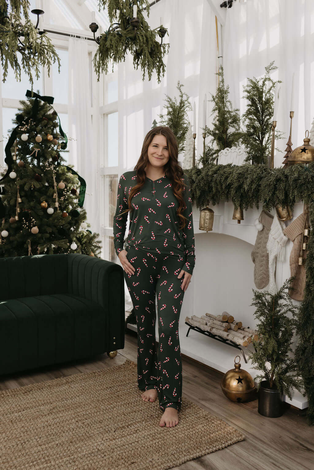 Women's Bamboo Pajamas | Candy Cane Lane 2024 | Milk & Baby