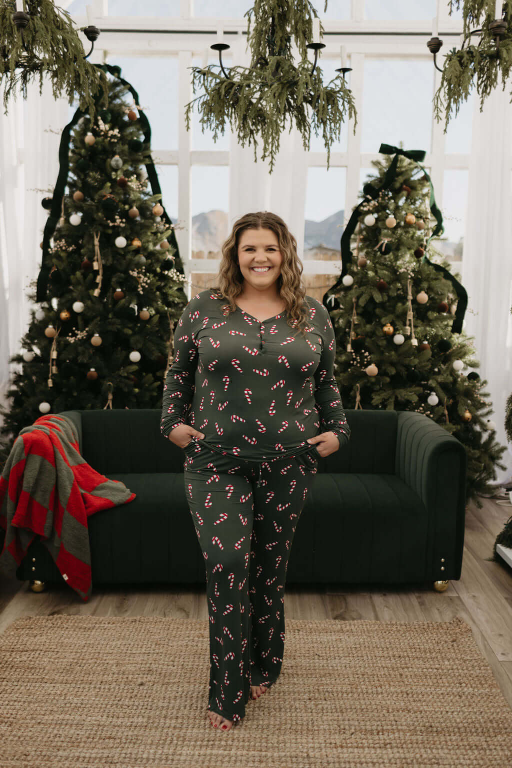 Women's Bamboo Pajamas | Candy Cane Lane 2024 | Milk & Baby
