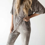 Sage Yin Yang | Short Sleeve Women's Bamboo Pajamas | Milk & Baby
