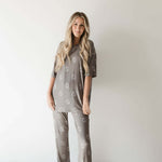 Sage Yin Yang | Short Sleeve Women's Bamboo Pajamas | Milk & Baby