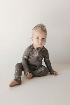 Sage Yin Yang | Bamboo Zip Pajamas | Milk & Baby