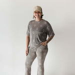 Sage Yin Yang | Short Sleeve Women's Bamboo Pajamas | Milk & Baby