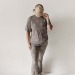 Sage Yin Yang | Short Sleeve Women's Bamboo Pajamas | Milk & Baby