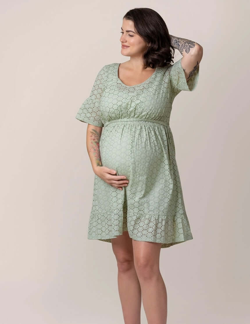 Dahlia Eyelet Maternity & Nursing Dress Dahlia Eyelet Maternity & Nursing Dress
