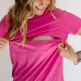Full Zip Breastfeeding Tee | Milk & Baby