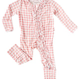 Olivia Ruffle Zip Footie | Milk & Baby
